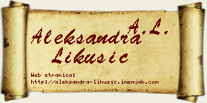 Aleksandra Likušić vizit kartica